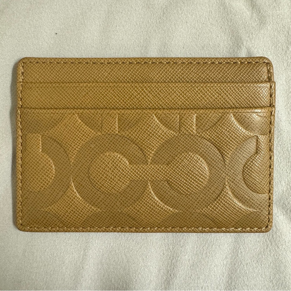 Coach monogram embossed card holder-NWOT